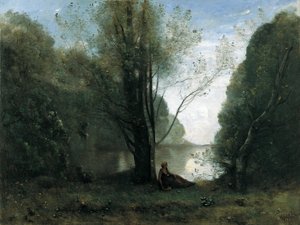 孤独。ヴィーゲン、リムーザンの回想 作： Jean Baptiste Camille Corot